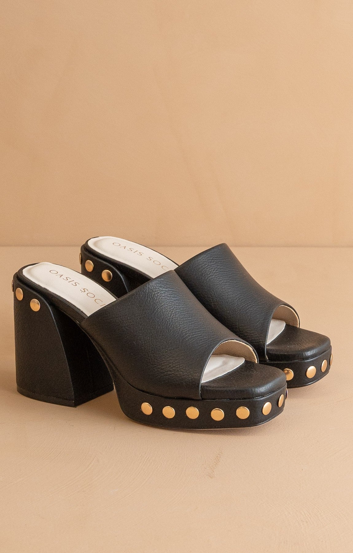 Leona - Studded Platform Heels
