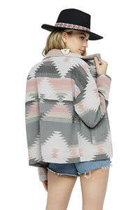 Soft Comfy Lightweight Aztec Pattern Jacket