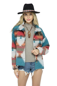 Soft Comfy Lightweight Aztec Pattern Jacket