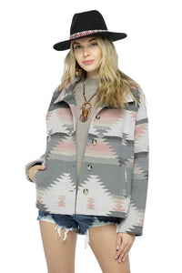 Soft Comfy Lightweight Aztec Pattern Jacket