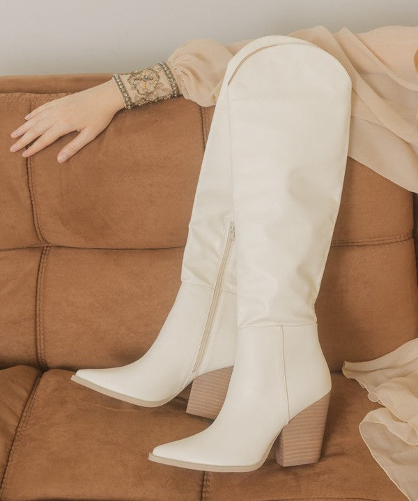 Clara - Knee-High Western Boots - The Lelia