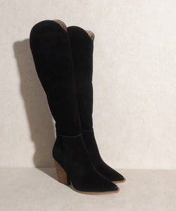 Clara - Knee-High Western Boots - The Lelia