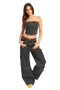 Cargo Low Waist Jeans - The Lelia