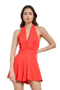 Halter Neck Wide Leg Romper