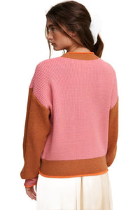 Color Block Ribbed Knit Sweater - The Lelia