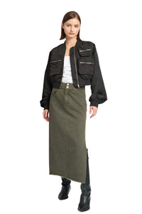 CROPPED BOMBER JACKET - The Lelia