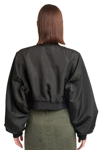 CROPPED BOMBER JACKET - The Lelia