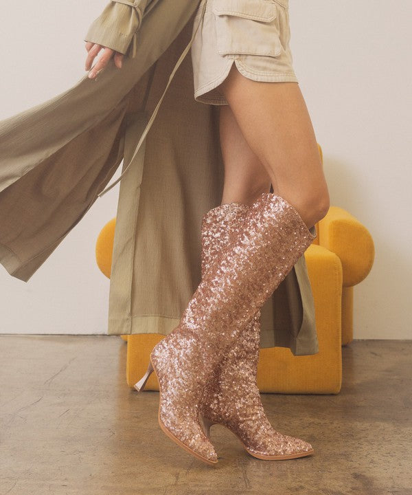 Jewel - Knee High Sequin Boots