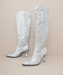 Jewel - Knee High Sequin Boots