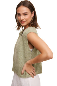 Soft Touch Cropped Knit Vest