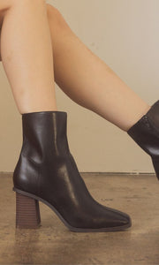 Vera - Square Toe Ankle Boots