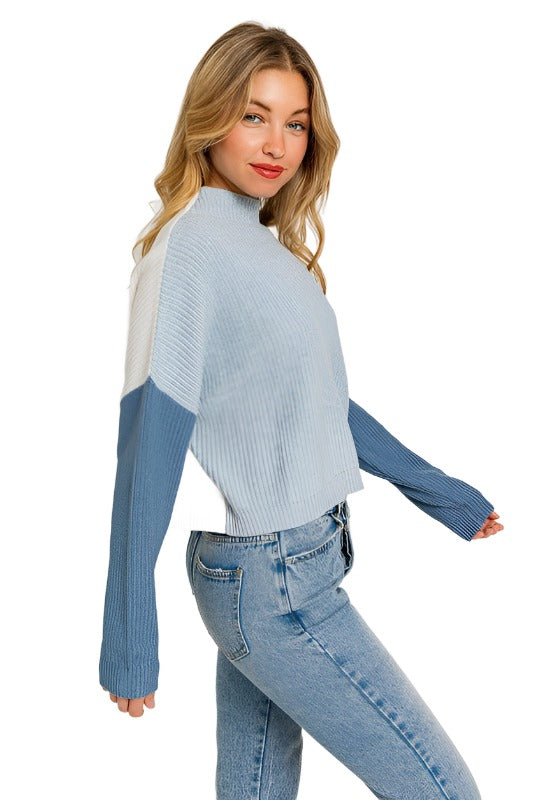 Color Block Oversize Sweater - The Lelia