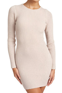 Ribbed Long Sleeve Mini Dress