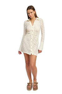 BUTTON DOWN LACE DRESS - The Lelia