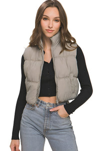 High Neck Puffer Vest