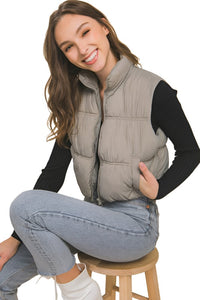 High Neck Puffer Vest