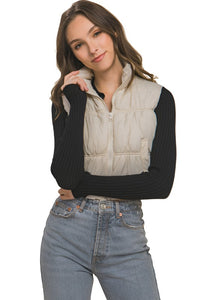 High Neck Puffer Vest