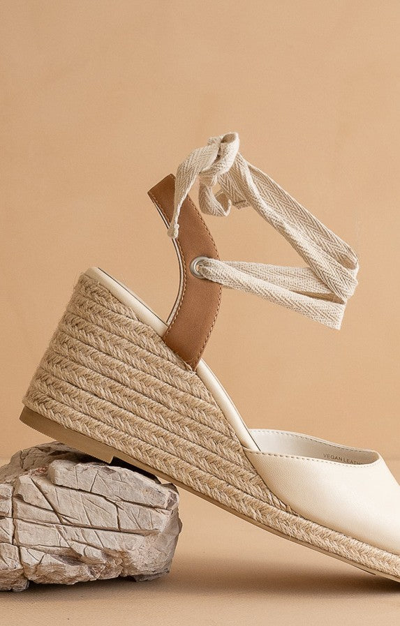 Alondra - Lace Up Espadrille Wedges