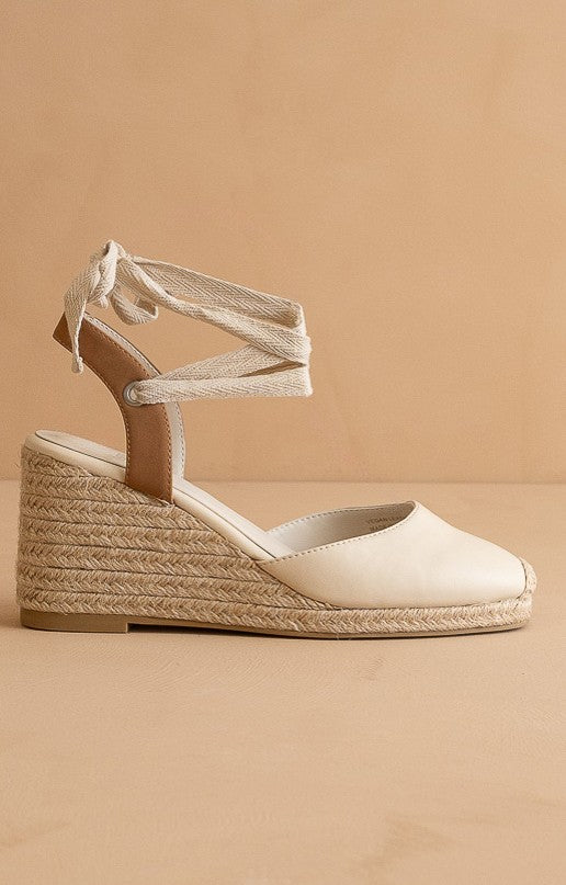 Alondra - Lace Up Espadrille Wedges