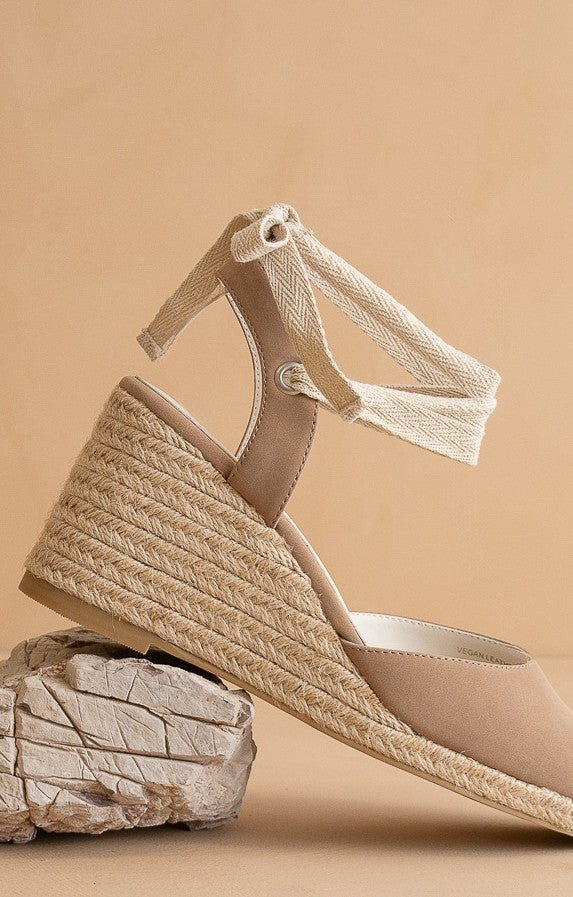 Alondra - Lace Up Espadrille Wedges