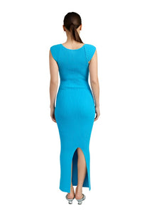 SWEETHEART BODYCON DRESS WITH SLIT