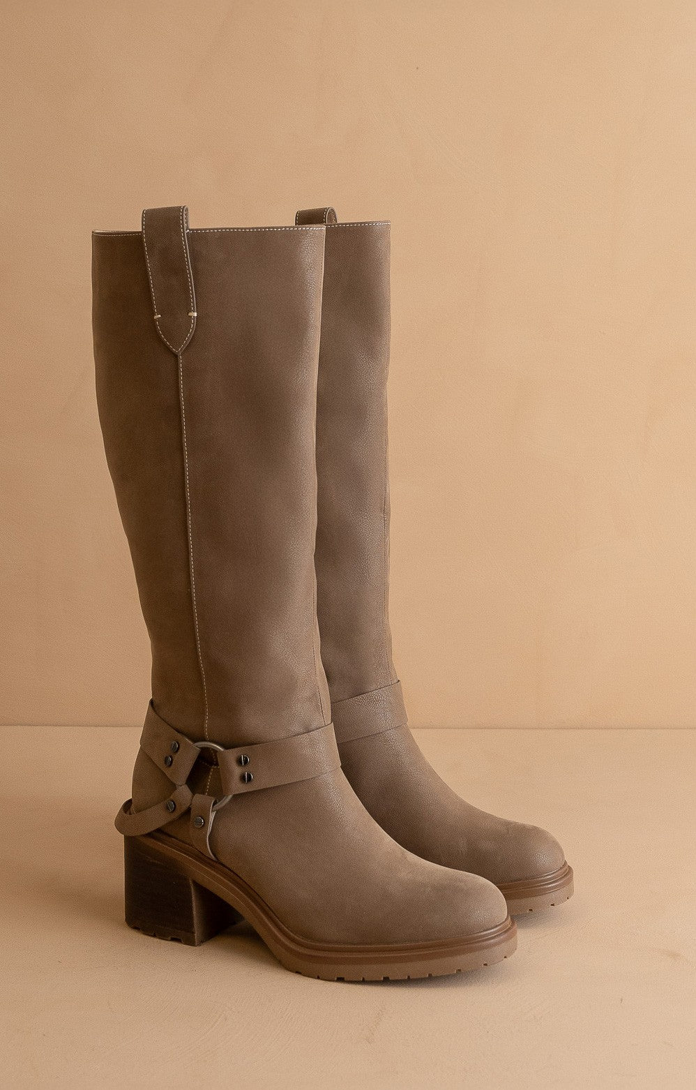 Leanne - Moto Knee High Boots