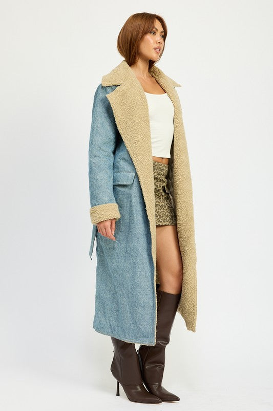 IMA9409J-1 DENIM MAXI COAT