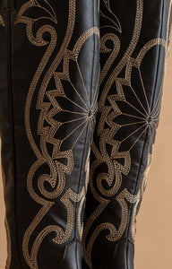 The Astrid - Knee High Cowboy Boots