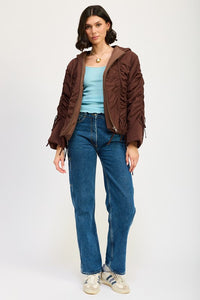 RUCHED PUFF JACKET