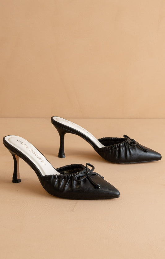 Maven - Pointed Kitten Heels with Bow