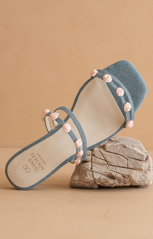 The Rosanna - Rosette Detailed Flats