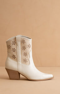 Della Mesh Floral Cutout Detail Cowboy Boots