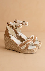 The Essie Espadrille Slide with Embroidered Straps