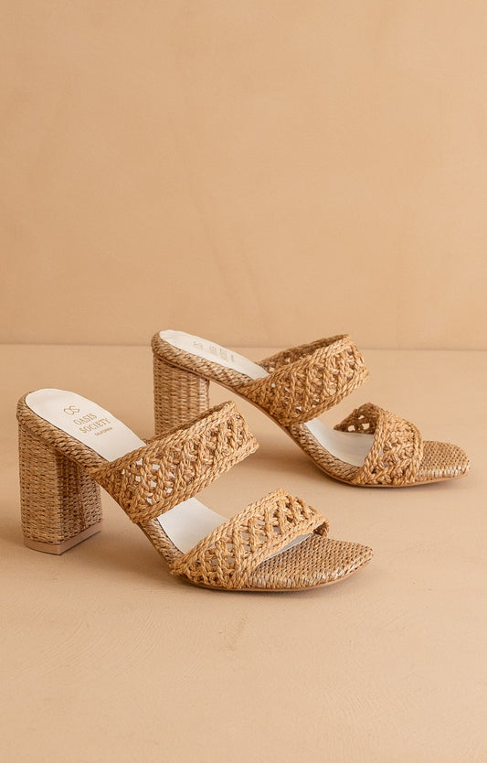 The Barbara - Woven Double Band Heels