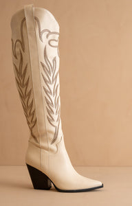 Bronco - Knee-High Embroidered Boots