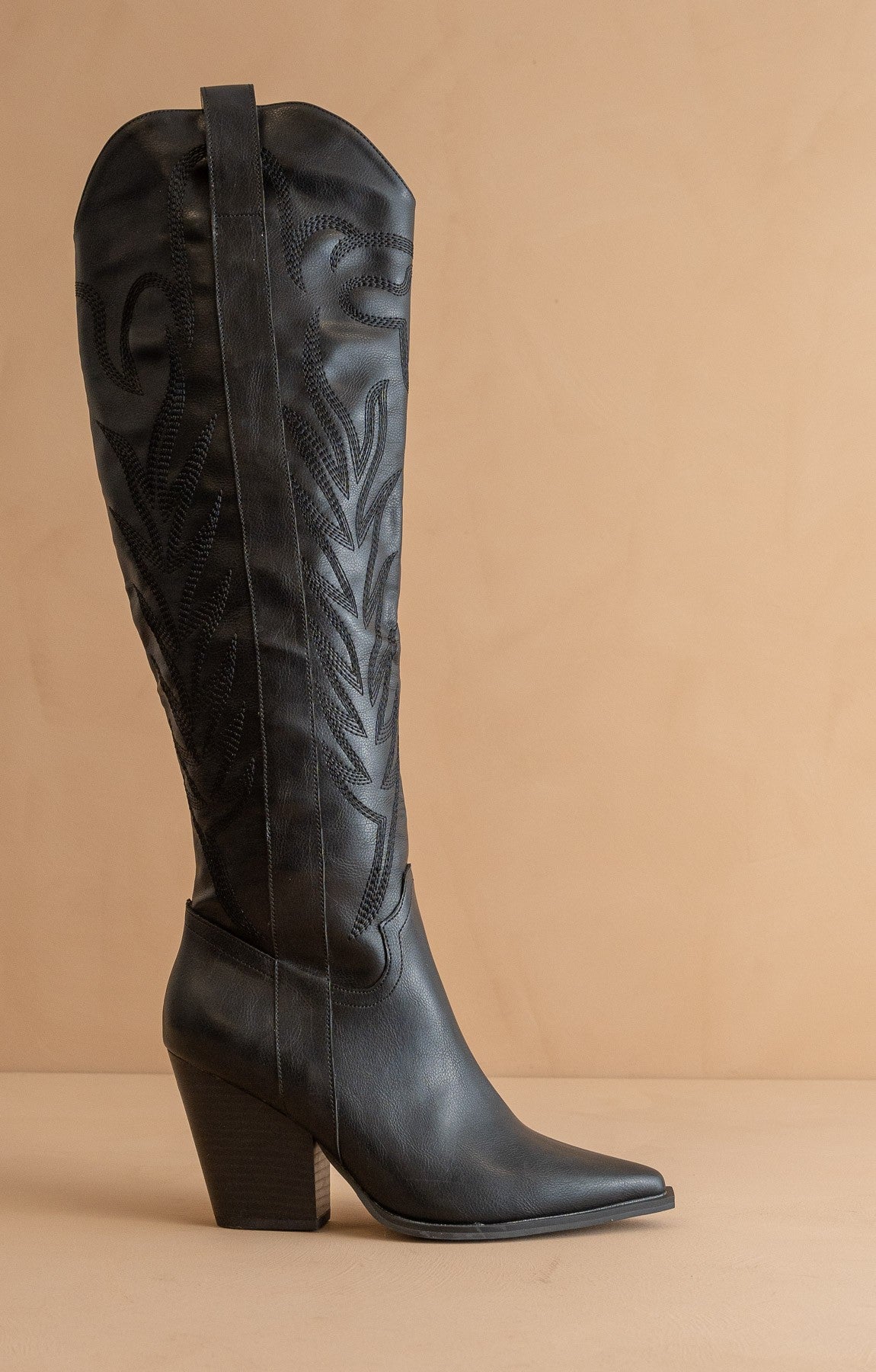 Bronco - Knee-High Embroidered Boots