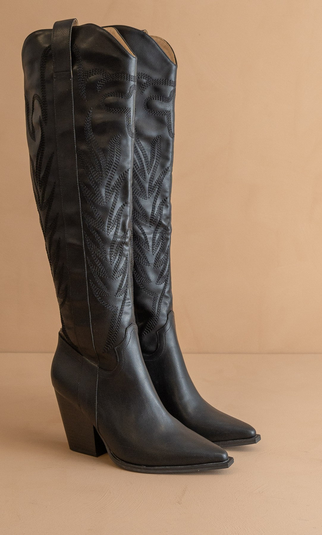 Bronco - Knee-High Embroidered Boots