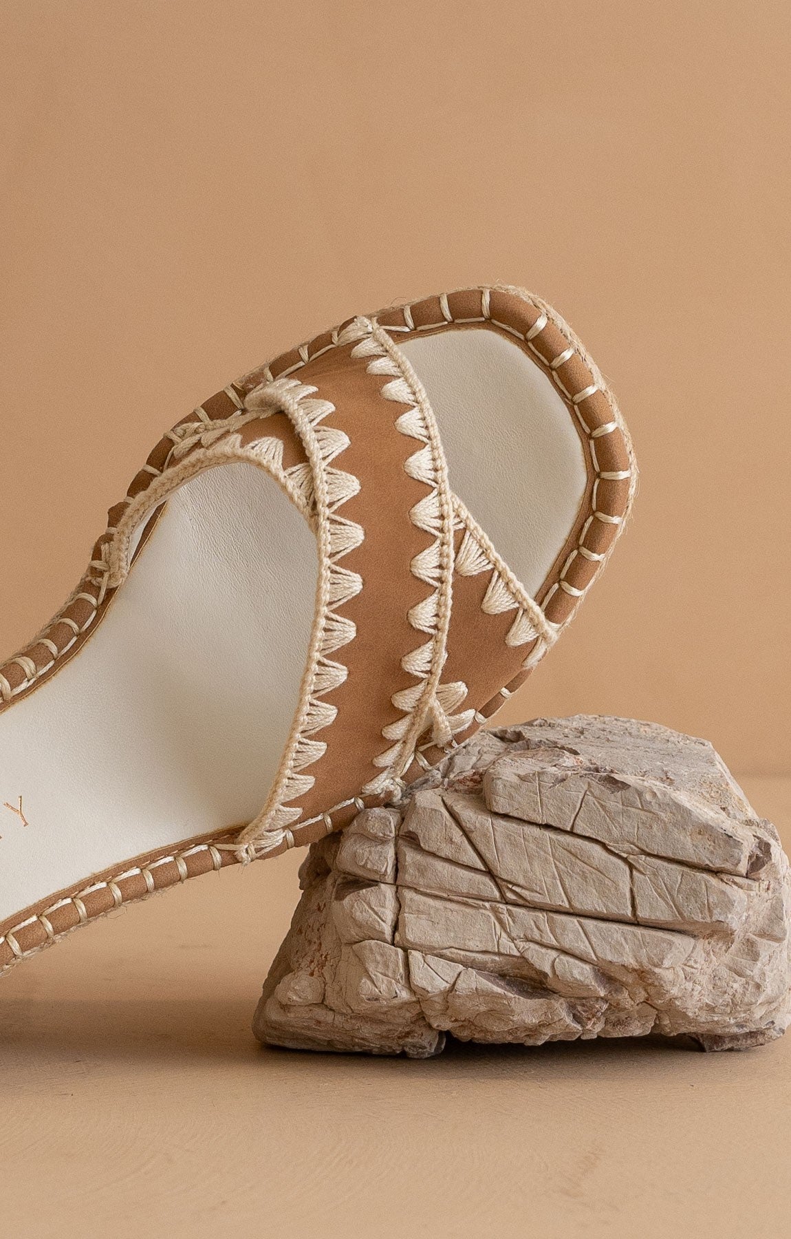 The Essie Espadrille Slide with Embroidered Straps