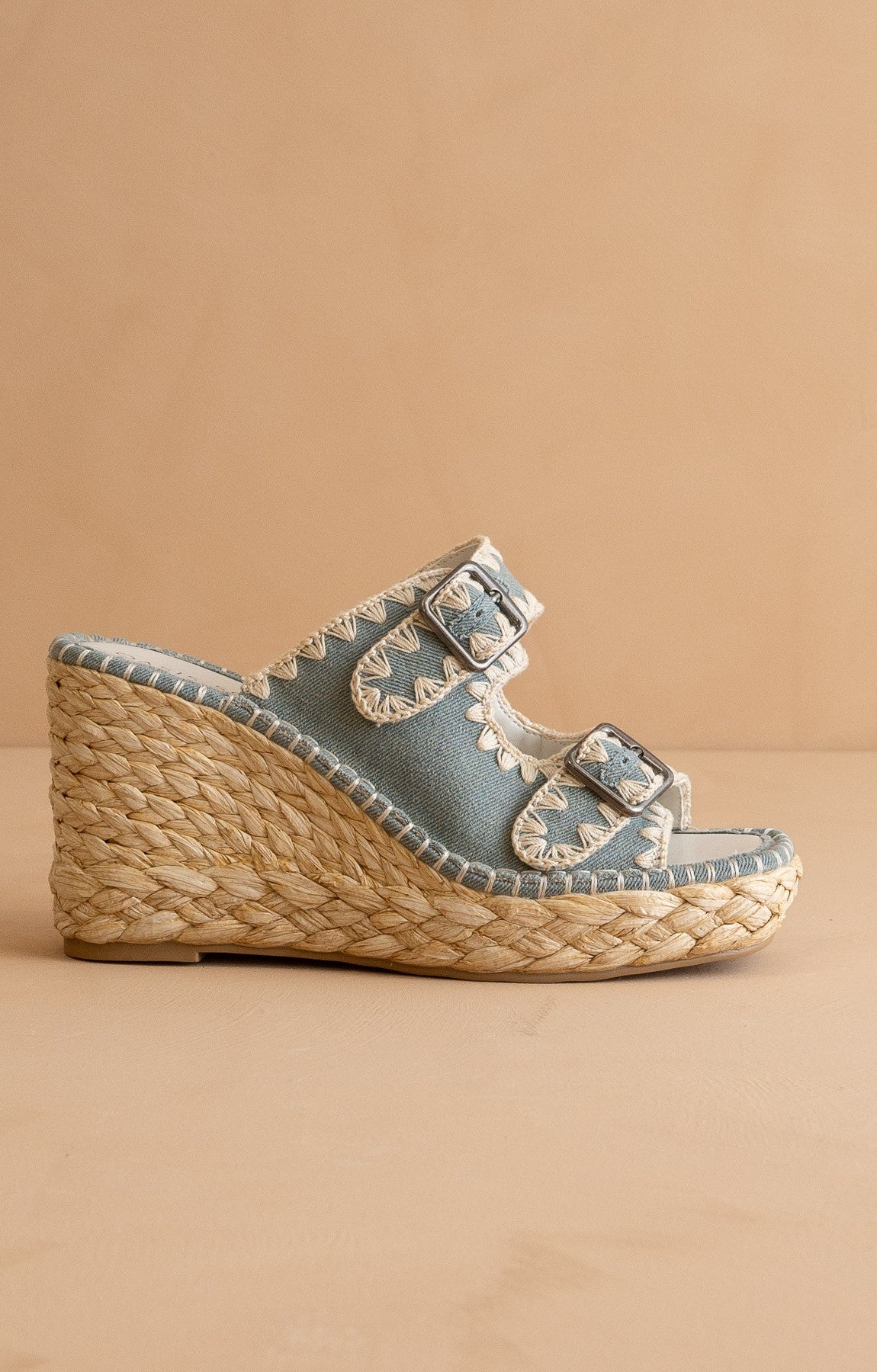 The Rae Embroidered Espadrille Wedges