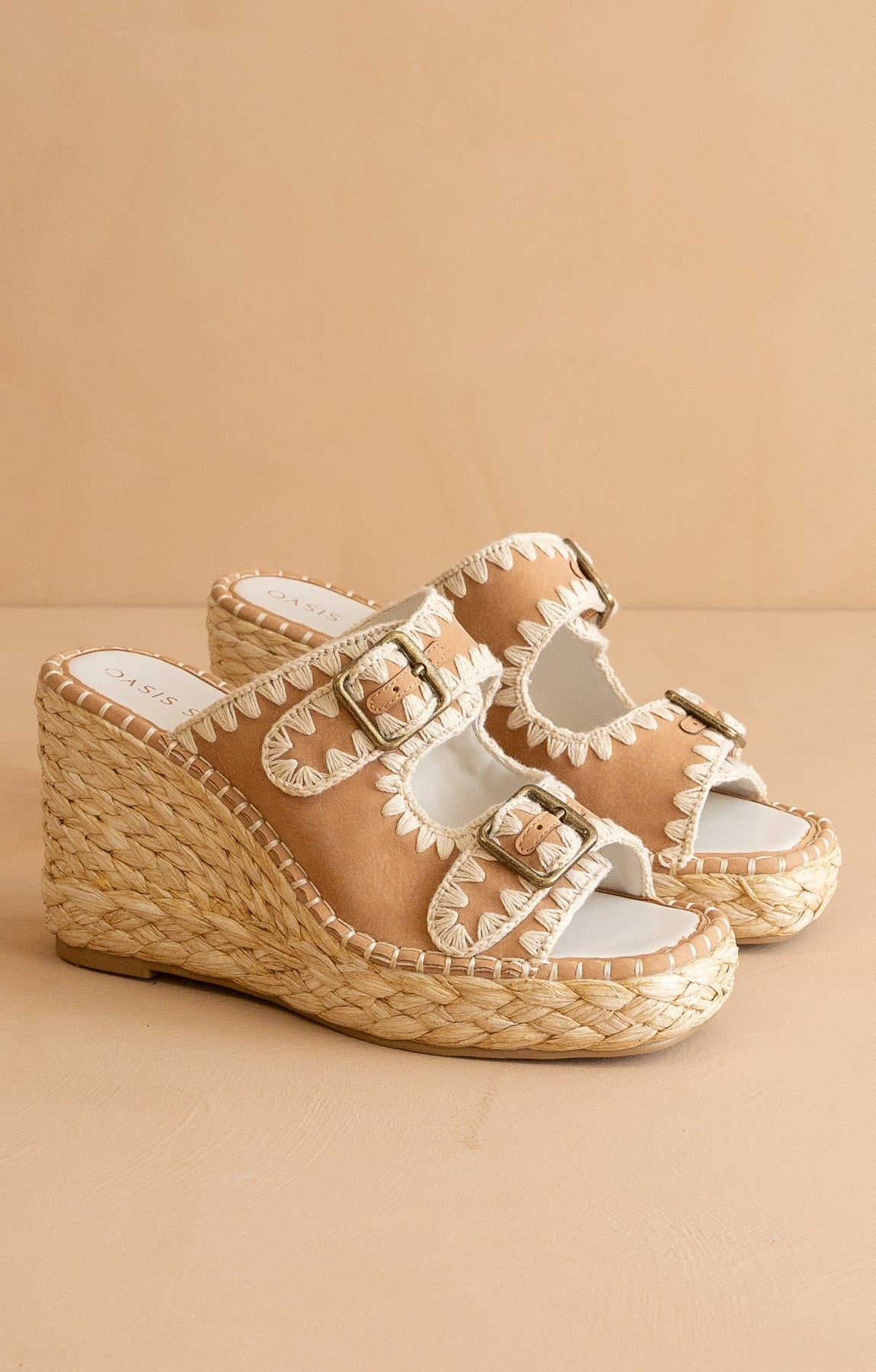 The Rae Embroidered Espadrille Wedges