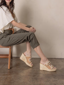 The Rae Embroidered Espadrille Wedges