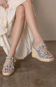 The Rae Embroidered Espadrille Wedges