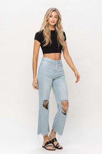 90"s Vintage Crop Flare Jeans - The Lelia