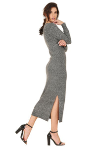 V Neck sweater Maxi Dress