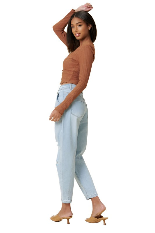 Distressed Slouchy Jean - The Lelia