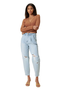 Distressed Slouchy Jean - The Lelia