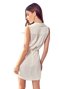 Collared Side Button Dress - The Lelia
