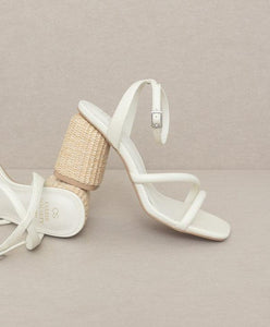 Alaia - Strappy Raffia Heel Sandal - The Lelia