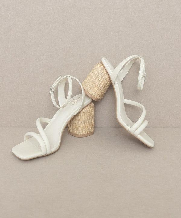 Alaia - Strappy Raffia Heel Sandal - The Lelia