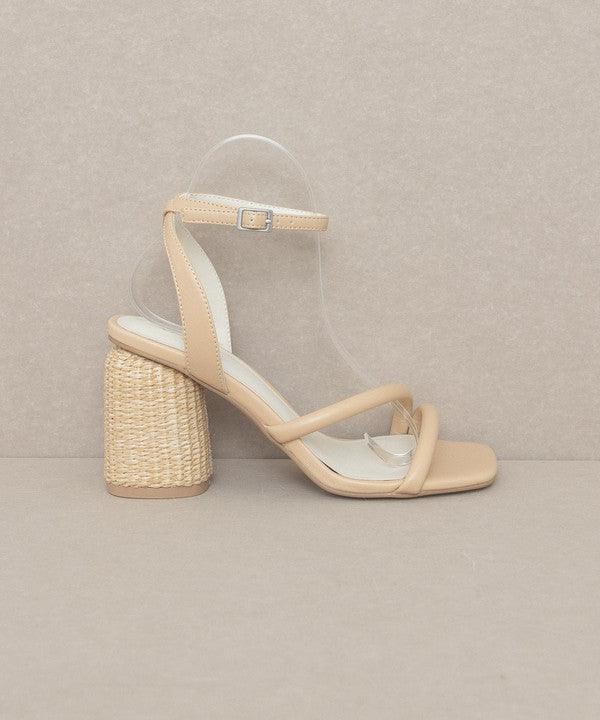 Alaia - Strappy Raffia Heel Sandal - The Lelia